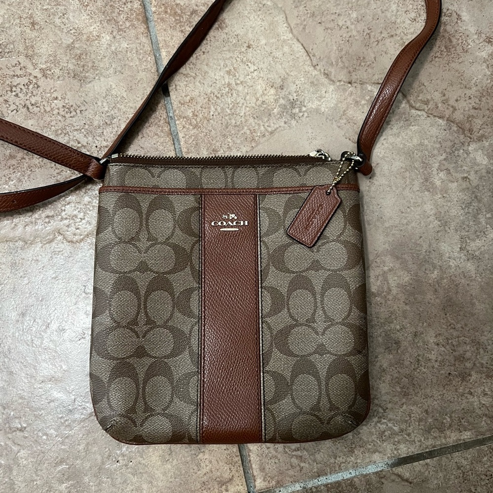 Coach tan and brown purse.